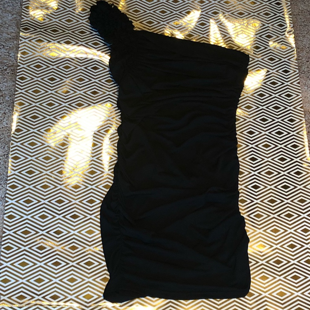 Off Shoulder Black Party Cocktail Dress Large